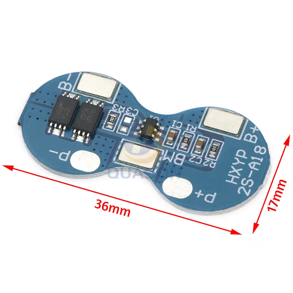 2S 2 Series Li-ion 18650 Lithium Battery Charger Protection Board 7.4V 4A BMS Module DC 9V 12V CC CV Short Circuit Protection