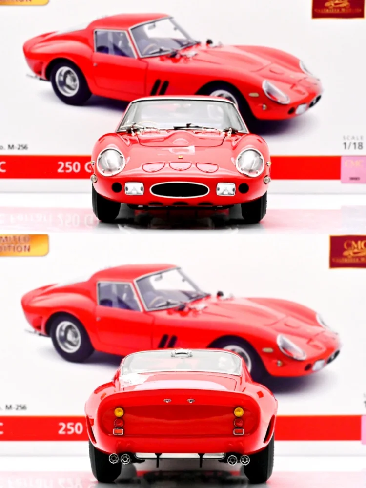 CMC 1:18 250GTO 1963/64 Red Alloy Fully Open Simulation Limited Edition Alloy Metal Static Car Model Toy Gift