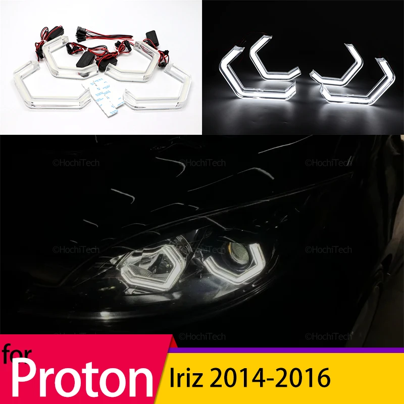 

M4 Iconic Style LED Crystal Angel Eye Kit Eyes Kits for Proton Iriz 2014 2015 2016 Car Accessories