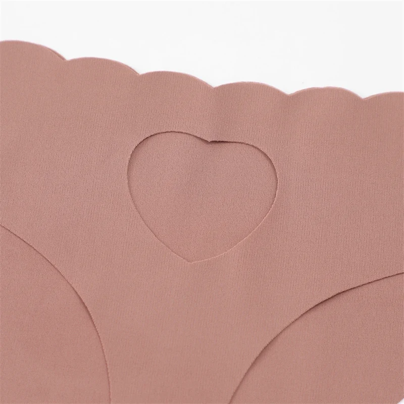 6 peças de calcinha feminina sem costura de seda gelada, cintura com babados, tangas vazadas, lingerie macia respirável