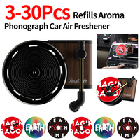 Car Air Freshener Record Player Fragrance Phonograph Turntable Record Perfume Diffuser Air Conditioner Vent Odor Flavoring Agent