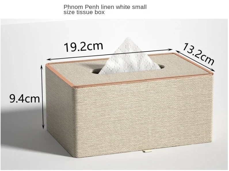 Light Luxury Paper Box Nordic Creative Leather Tissue Box Rose Gold Decoration Hotel Living Room Restaurant Home Paper Box