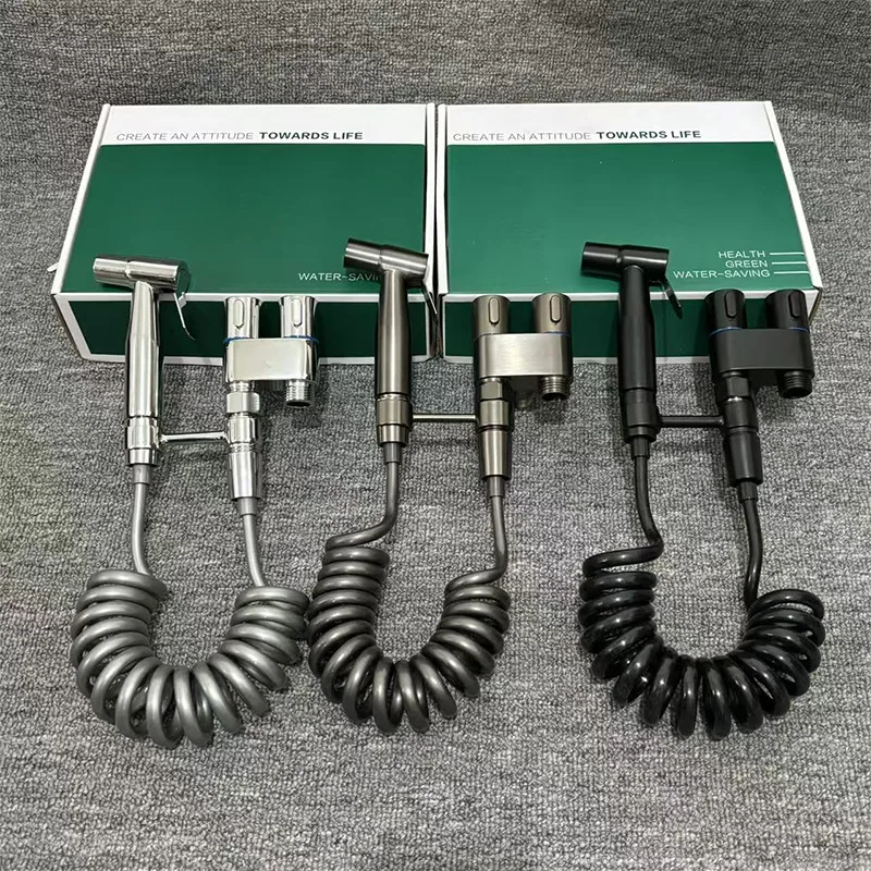 

Гигиенический душ, ручной распылитель для биде и унитаза со шлангом для женской мойки, дизайн телескопа, туалетный материал, промывочная машина для ванной комнаты 304 S