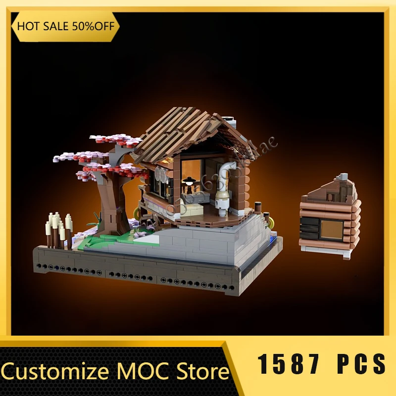1587 قطعة MOC الهمس الصنوبر بحيرة المقصورة نموذج منزل وحدات اللبنات الاطفال الجمعية عرض اللعب مهرجان مفاجأة هدية #5