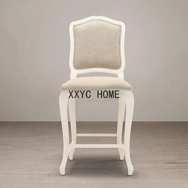 

Американский барный стул из массива дерева, мебель на заказ, простой дизайн, высокая спинка, высокий стул для бара, кафе, переговорной зоны