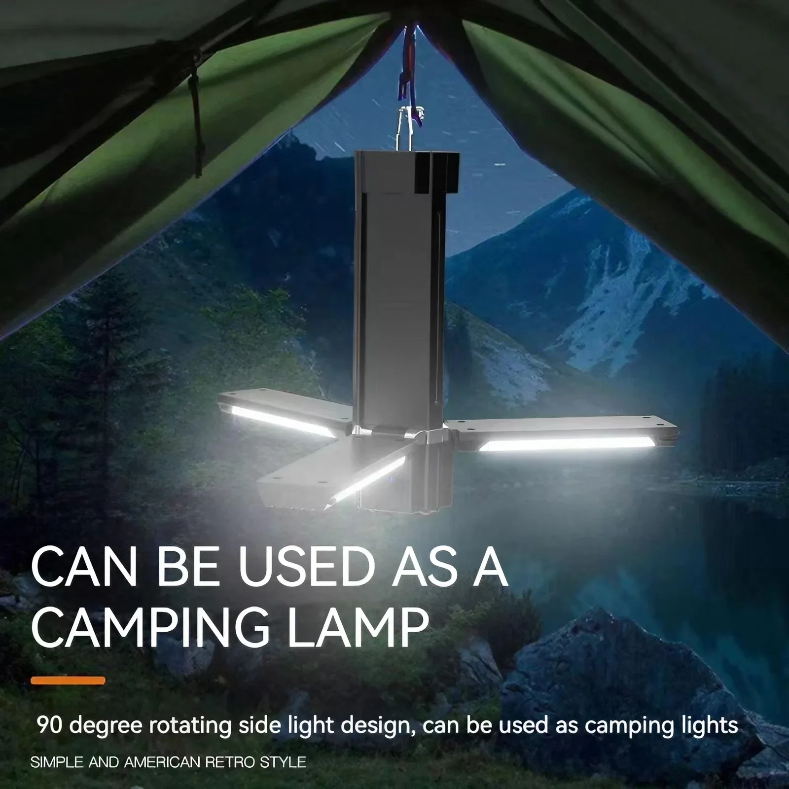 STONEGO Ultra-long Battery Life, Multi-functional Outdoor Camping Lamp Tent Light flashlight with Illumination, Charging, SOS