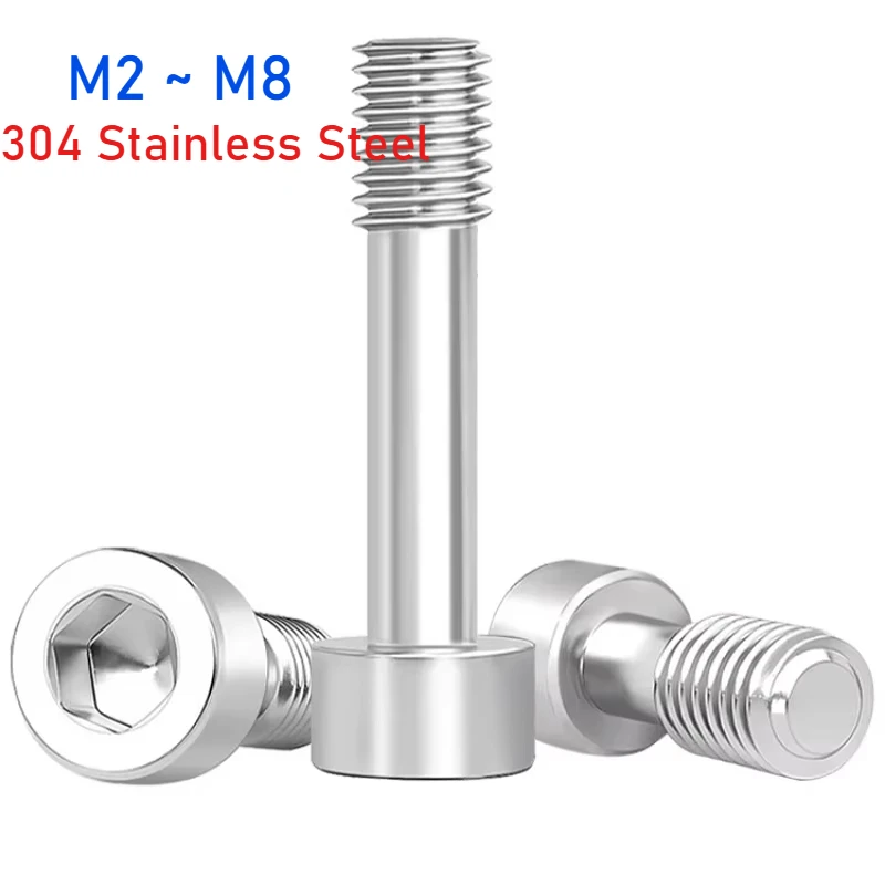 M2 M2.5 M3 M4 M5 M6 M8 304 Stainless Steel Hexagon Hex Socket Head Screws Allen Loosening Bolts Half Thread Bolts