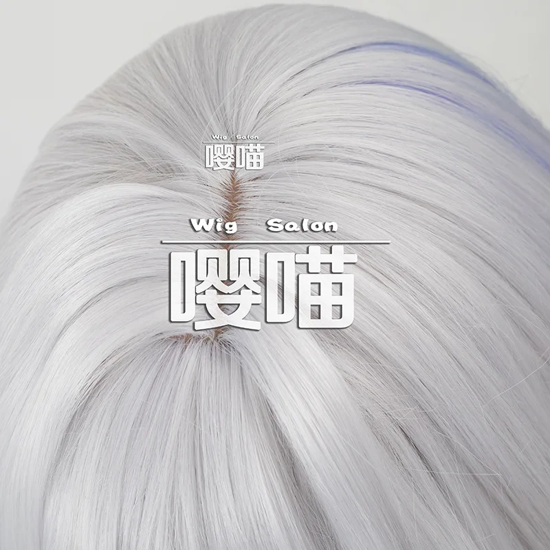 วิกผมคอสเพลย์ Genshin Impact สีม่วงไล่ระดับสีน้ำเงิน วิกผมยาวหยักศกสำหรับผู้หญิงและเด็กผู้หญิง คริสตัลลินา ทาร์ตาลีอา สำหรับงานเทศกาลและสวมบทบาท