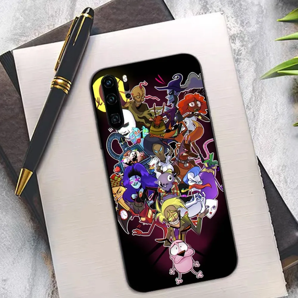 Cartoon C-Courage The Cowardly Dog Phone Case For Huawei P 8 9 10 20 30 40 50 Pro Lite Psmart Honor 10 lite 70 Mate 20lite