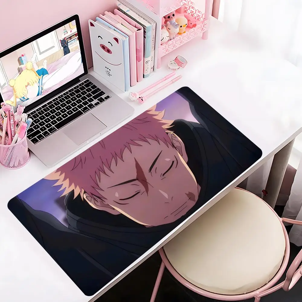 Jujutsu Kaisen Itadori Yuji Mauspad, großes Gaming-Mauspad mit LockEdge, verdickte Tischunterlage für Computer-Tastatur und Schreibtisch