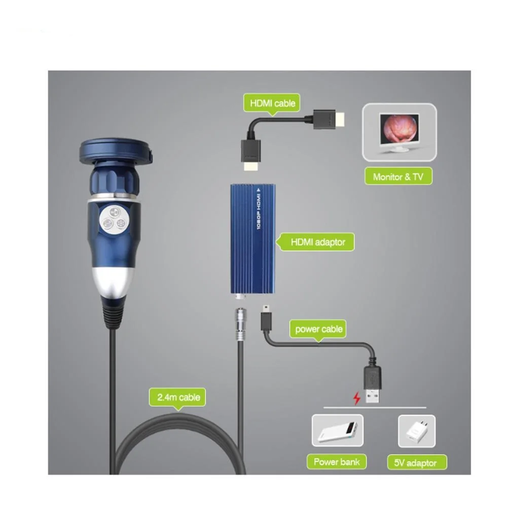 Multi Display Endoscopy  Full HD 1080P 2.4Mts Cable No Image Delay CVBS/USB Output