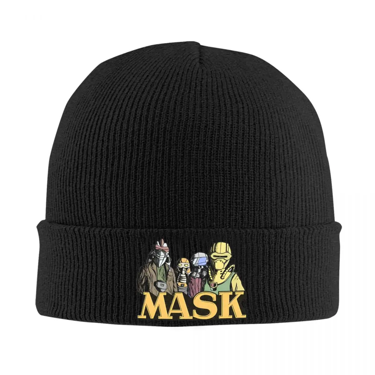 MASK Mobile Armored Knitted Hat Women's Men's Beanie Winter Hats Acrylic 80s Toys Cartoon Warm Caps