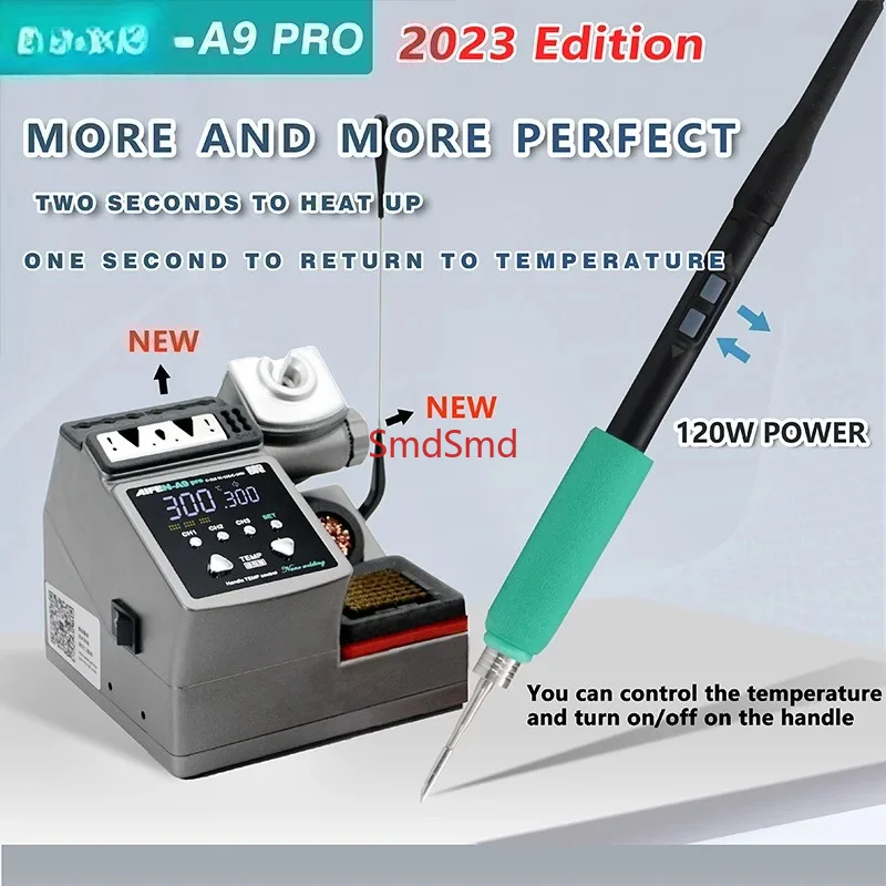 A9PRO Soldering Station Compatible Soldering Iron Tip 210/245/115 Handle Control Temperature Welding Rework Station