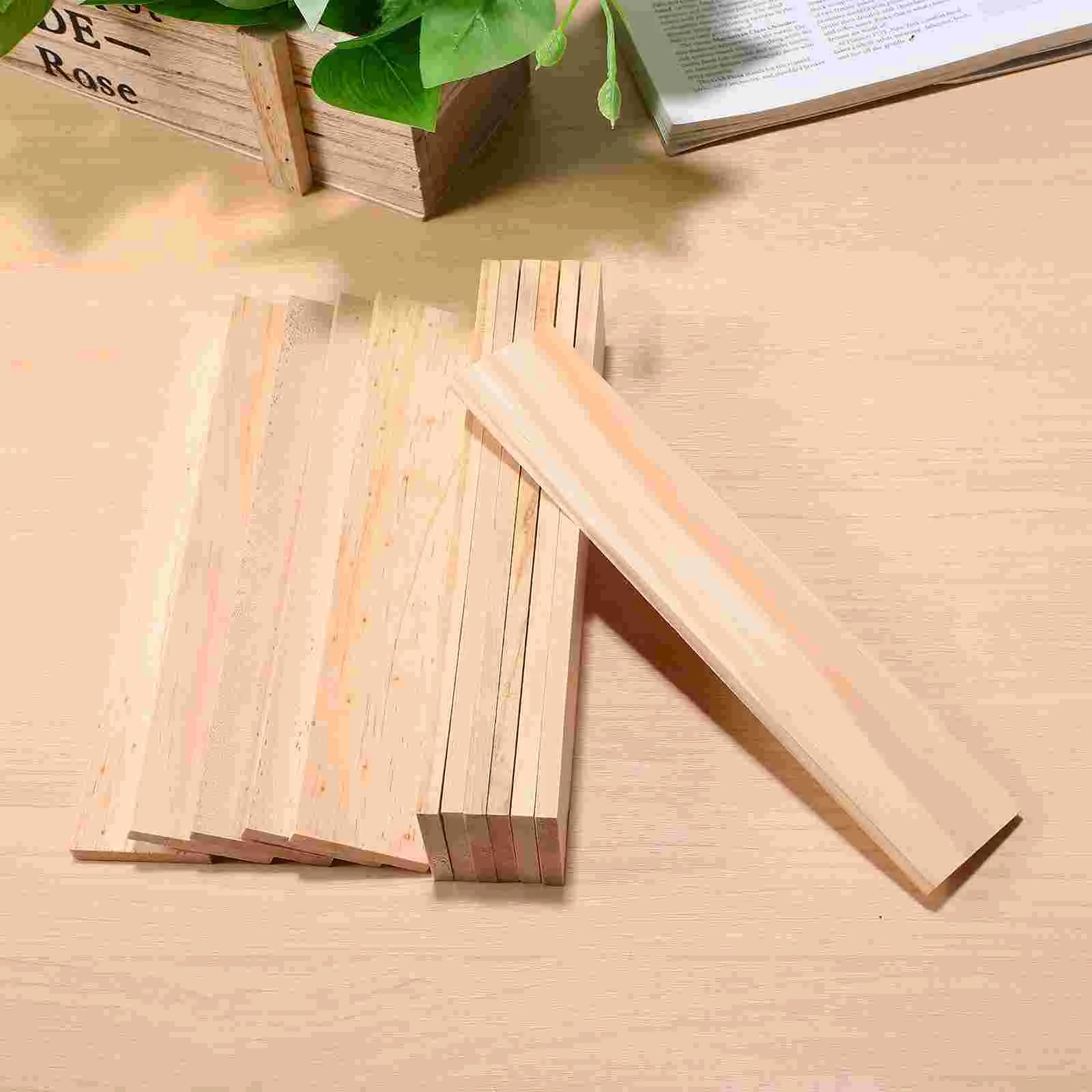 12 Pcs Rectangular Sylvestris Pine Board Mallet Hammer Planks Woodworking Cedar Basswood Rectangle Unfinished for Shelves Tool