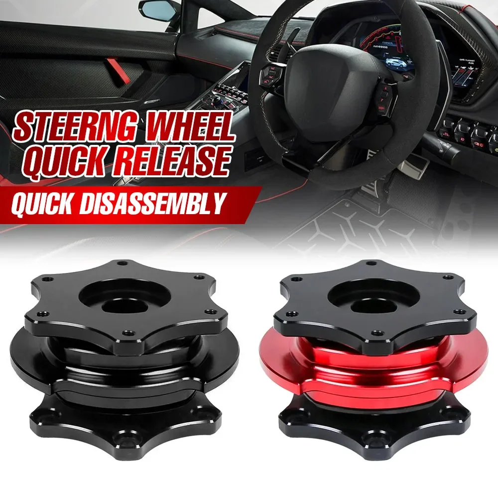 Universal D Shaped Steering Wheel Quick Release Hub Adapter Boss kit Fit For 6-bolt x 70mm Pattern Short Hubs and Steering Wheel