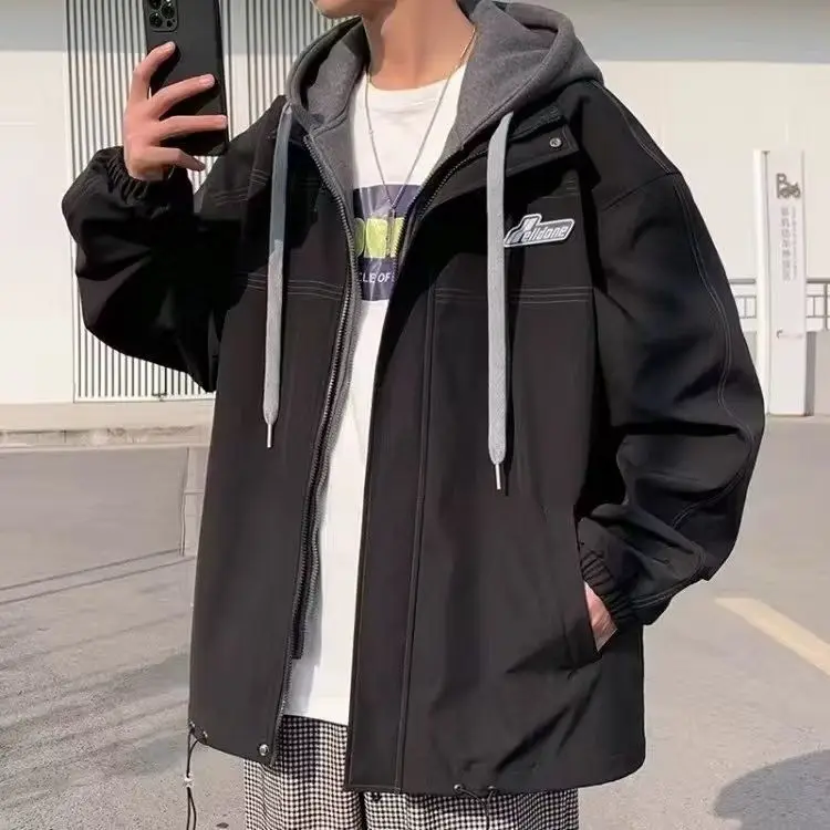 

Модная повседневная толстовка с капюшоном для мальчиков-подростков, детская верхняя одежда большого размера, гонконгская зимняя одежда из полиэфирного волокна