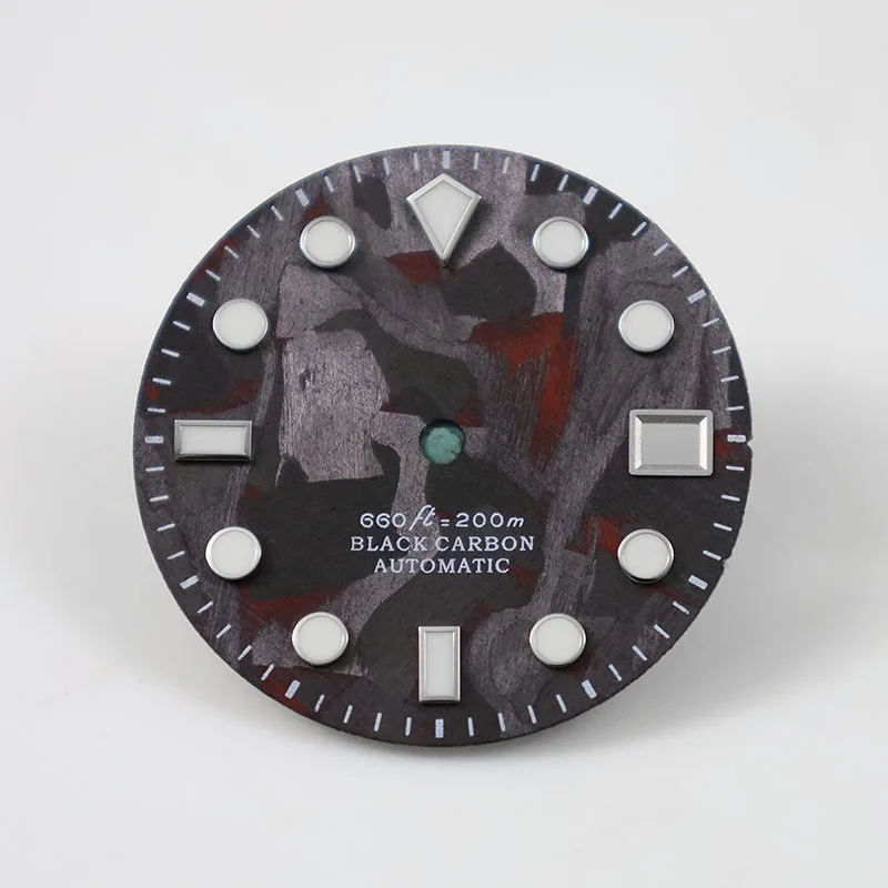 

Carbon Fiber MM Dial 28.5mm Diamond index Dial Blue Lume SKX007 NH35