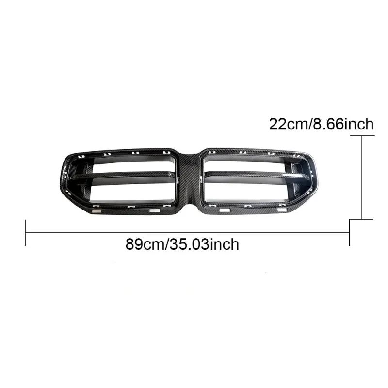 For 2023 BMW G87 M2 Dry Carbon Fiber Front Bumper Grille 3 Pieces Car Accessories