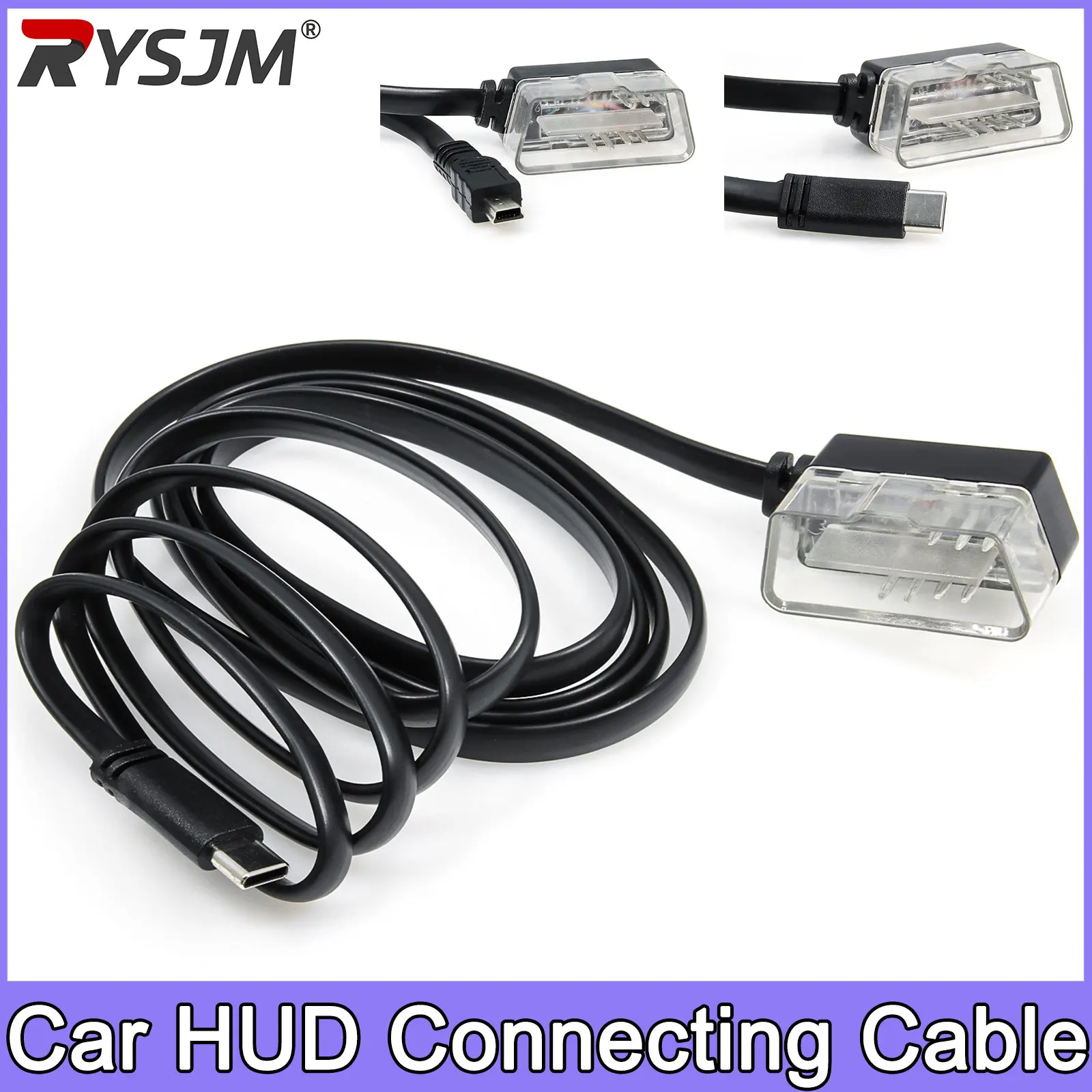 1pc OBD II OBD 2 7 Pin To Mini USB Connecting Cable For Car HUD Head Up Display Head up Display Cable Diagnostic Adaptor Wire