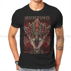 Monster World Hunter Newest TShirt for Men Hunting Club Rathalos New World Round Neck T Shirt Hip Hop Gift Streetwear
