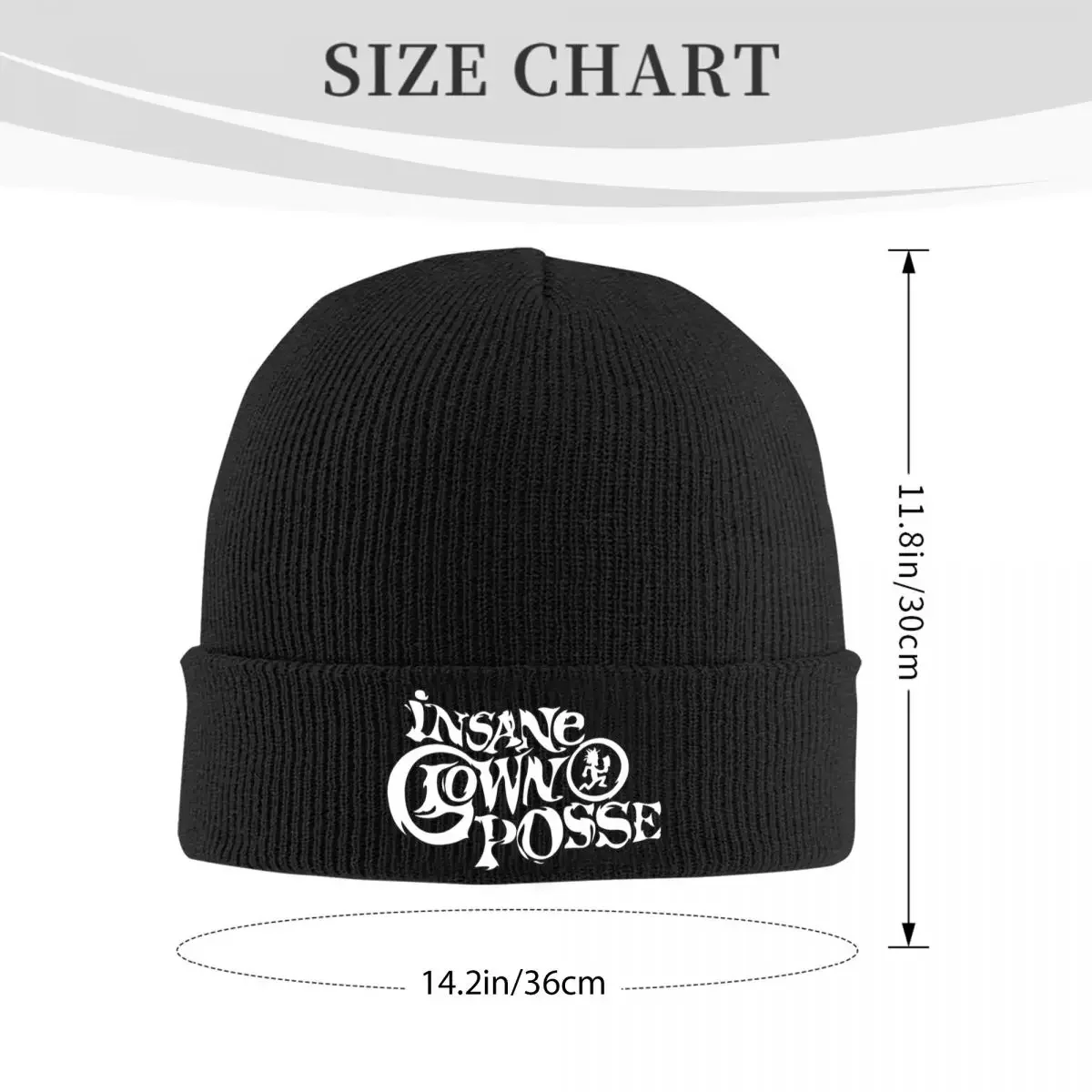 Logo Insane Clown Posse Knitted Caps Women's Men's Beanies Autumn Winter Hat ICP Juggalo Horrorcore Crochet Cap