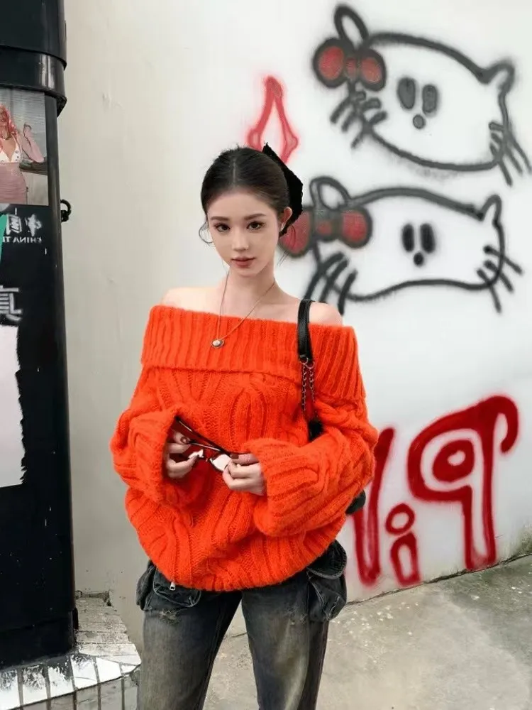 เสื้อสเวตเตอร์ เสื้อจัมเปอร์ เสื้อพูลโอเวอร์ เสื้อถักสำหรับผู้หญิง เสื้อโครเชต์ แฟชั่นลุคธุรกิจ คอนเสิร์ต เทศกาล ชุดลำลอง วงร็อค อัลเทอร์เนทีฟ พังก์ กรันจ์