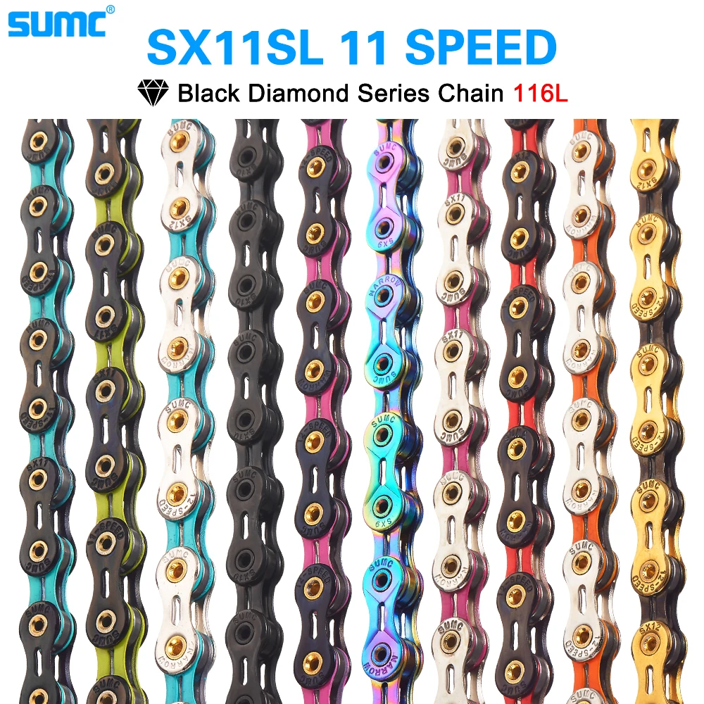 SUMC Bicycle Chain SX11SL 116L 11 Speed Bicycle Chain with MissingLink for Mountain/Road Bike Bicycle Parts With Original box