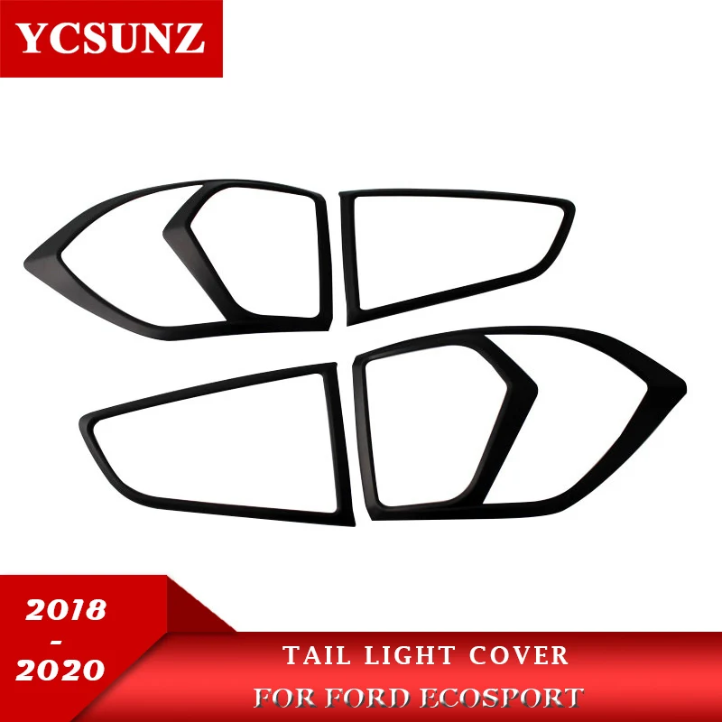 ABS Tail Light Cover Accessories For Ford Ecosport 2018 2019 2020 2021 Car Rear Lamp Hood Exterior Parts YCSUNZ