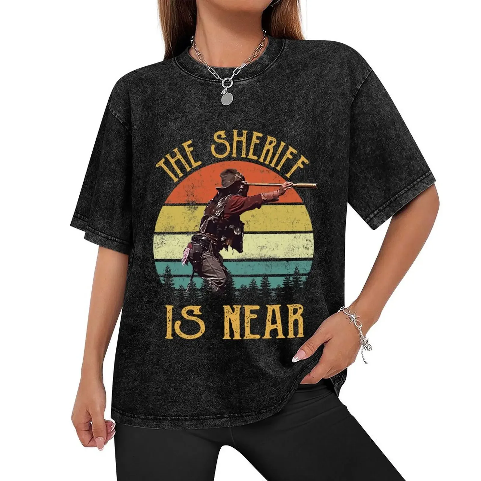 Blazing Saddles The Sheriff is Near Vintage T-Shirt shirts graphic tees anime figures vintage graphic tee designer t shirt men