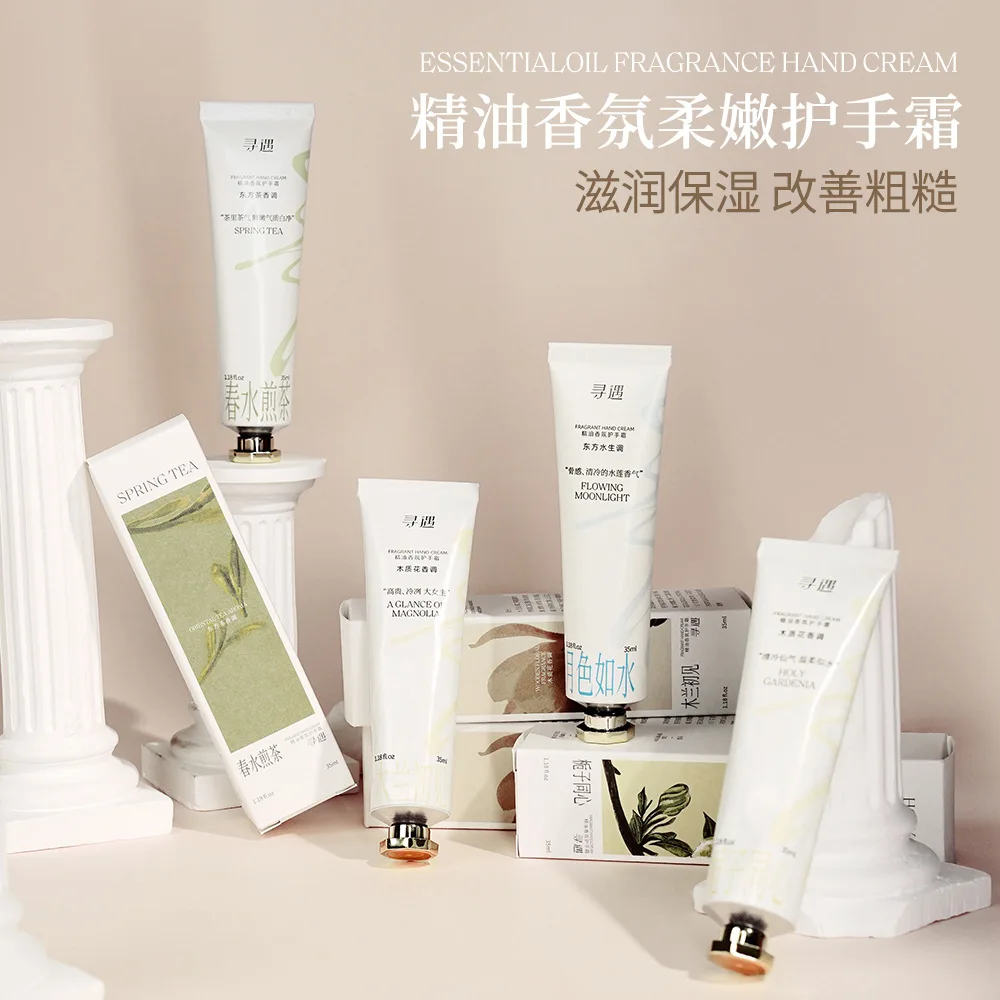 Fragrance Hand Cream for Men & Women, Spring Summer Moisturizing, Small Portable Tube with Long-Lasting Scent