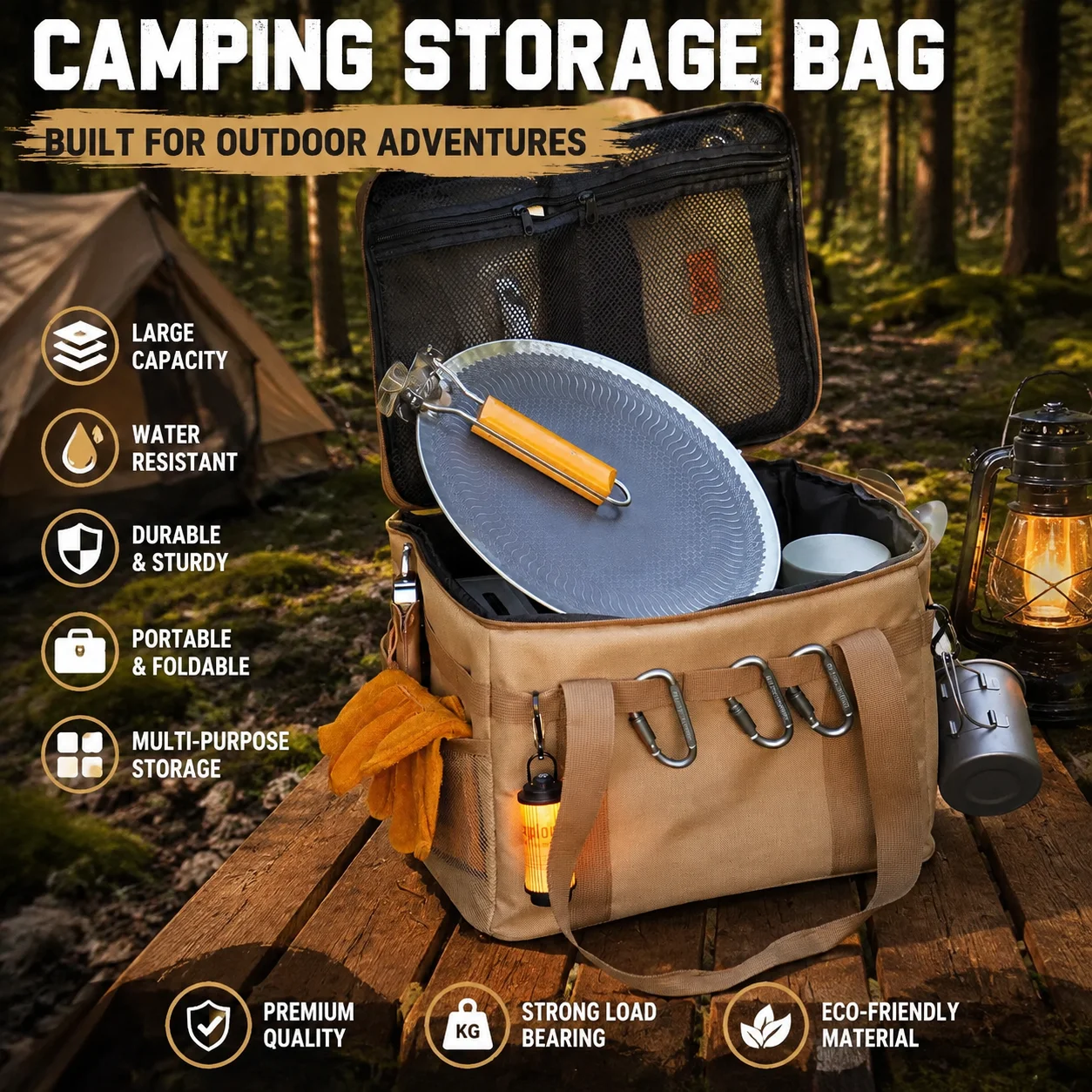 حقيبة تكتيكية عازلة للماء بسعة - مراجعة Outdoor Camping Cooking Equipment وسعره