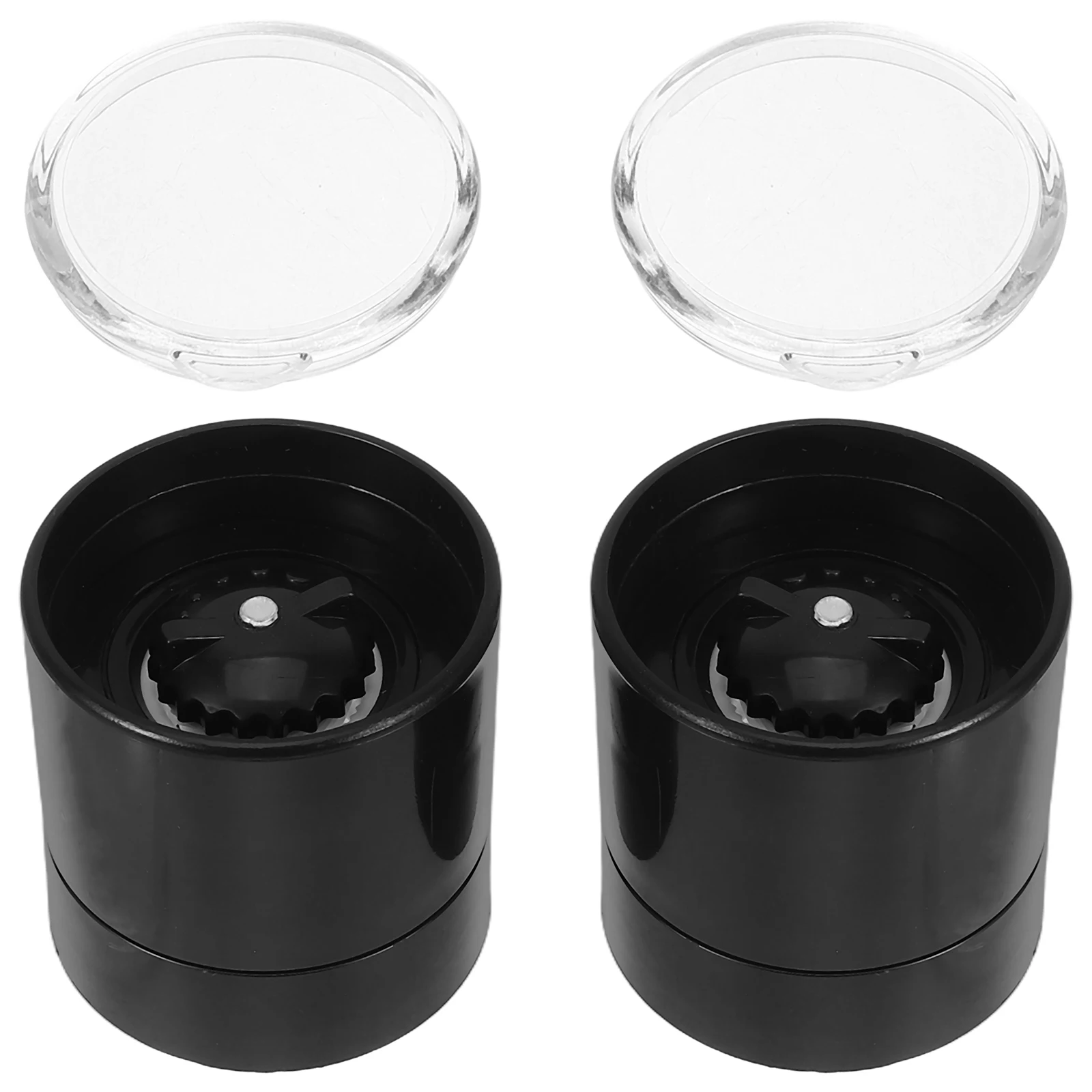 

2pcs Stainless Steel Grinder Cap Covers For Salt Pepper Mill Kitchen Use Adjustable Grinding Lid Spice Shaker