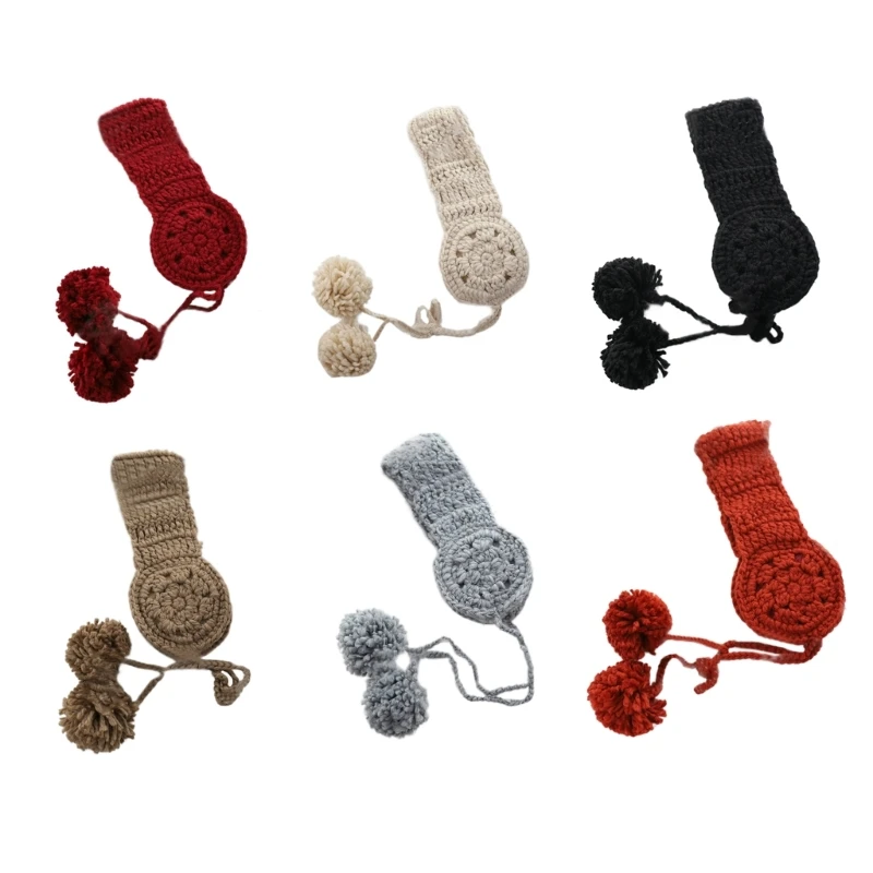 ถัก Earmuffs สำหรับผู้หญิงโครเชต์หูอุ่นแถบคาดศีรษะถัก Earflap หู Muffs Dropship