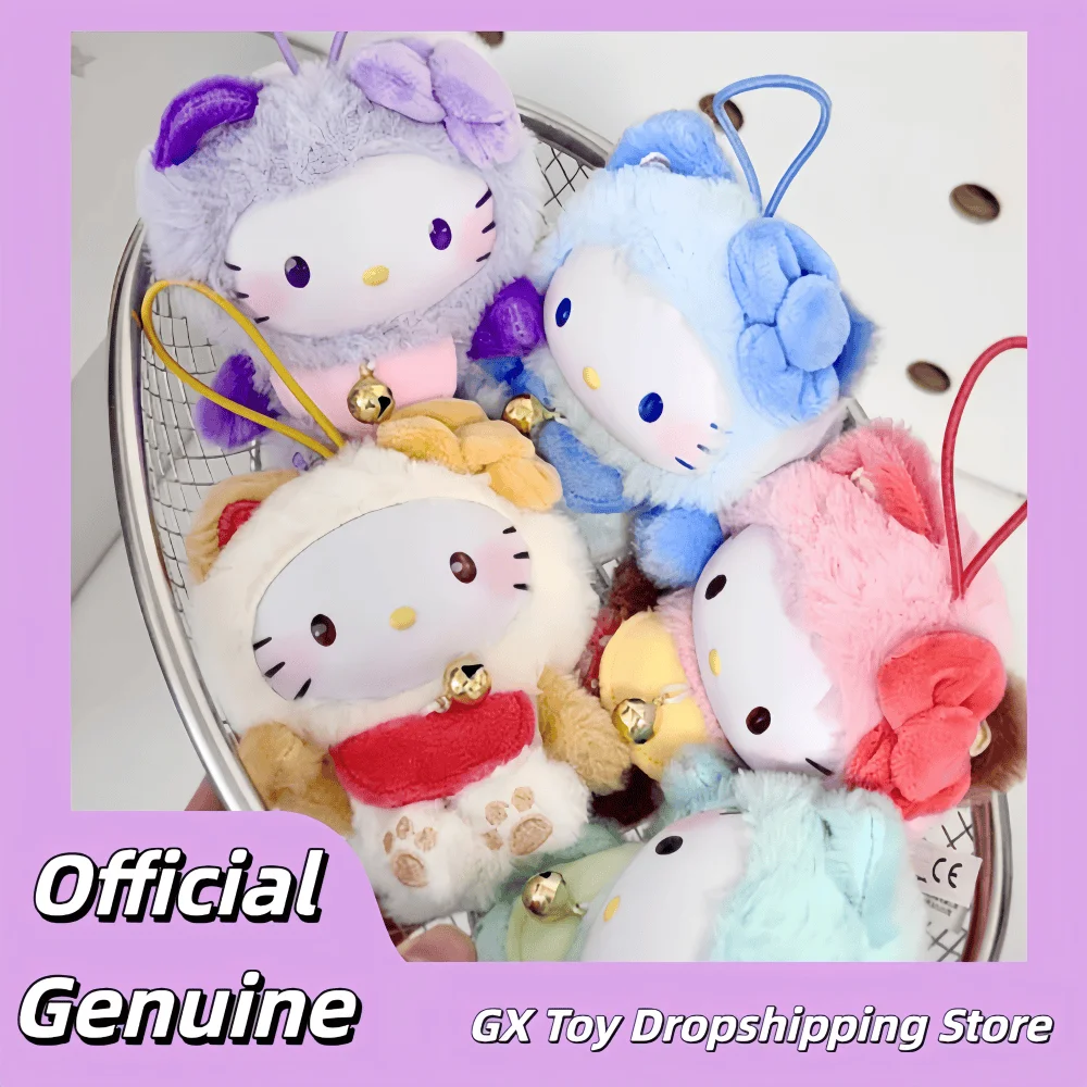 

Genuine Hello Kitty Meow Blessing Blind Box Mini Vinyl Plush Cute Kitty Bag Pendant Keychain Mystery Box Girl Birthday Gift