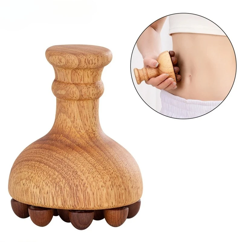 1PCS Holz Therapie Pilz Massage Werkzeuge, Holz Pilz Massagegerät, Anti Cellulite Therapie Massage Tasse Werkzeuge für Körper Gestaltung