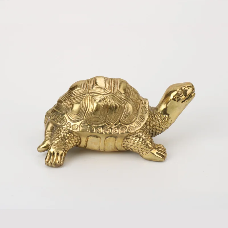 

Brass Feng Shui Turtle Tortoise Statue Lucky Animal Sculpture for Longevity Home Office Decoration Figurine Gift Study ornament