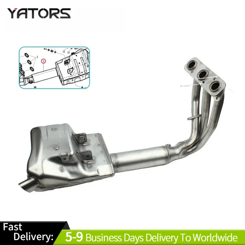 FOR CFMOTO 675SR-R CF650-10 Motorcycle Exhaust Original Equipment Rear Muffler Combo Exhausts Pipes
