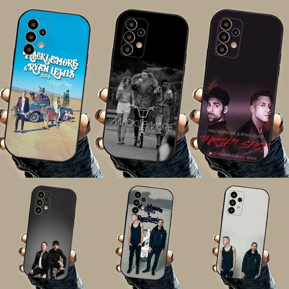 M-Macklemore & R-Ryan Lewis Phone Case For Samsung S24,23,23,22,30,21,10,9,Note20 Ultra,Lite,Ultra,5G,Plus,FE,Black Soft Case