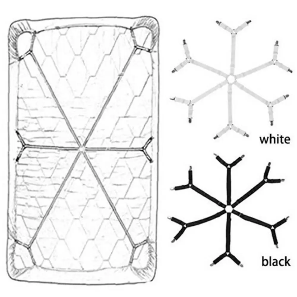Durable 12 Clips Bed Sheet Clips Non-Slip Elastic Mattress Clip Adjustable Mattress Buckle Blankets