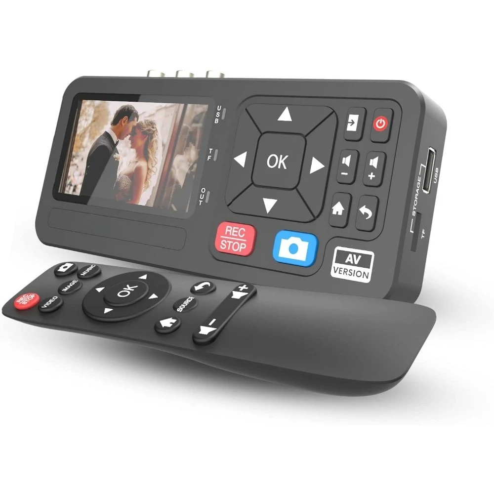 ترقية جديدة محول تناظري محمول إلى محول فيديو وصوت MP4/MP3 الرقمي مع جهاز تحكم عن بعد. التقاط CVBS/المركب. -شحن مجاني #1