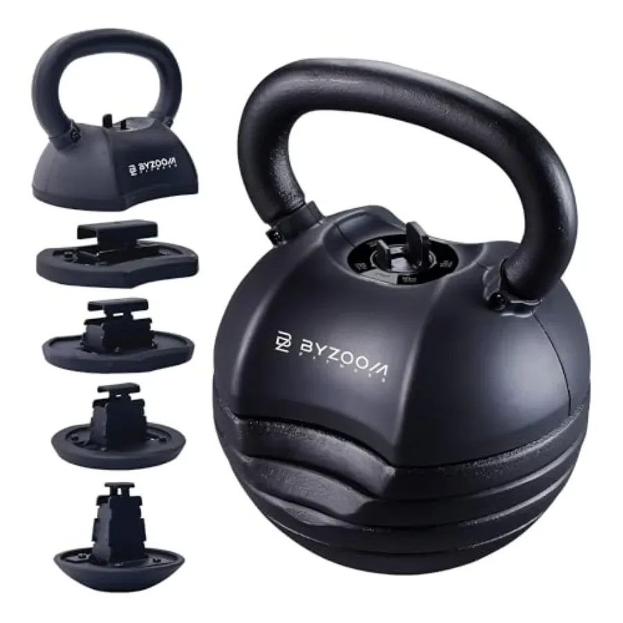 Home Gym HIIT Strength Training: Adjustable Kettlebell 30/40/50LB with Patented Quick-Change Mechanism Ergonomic Curved Handle