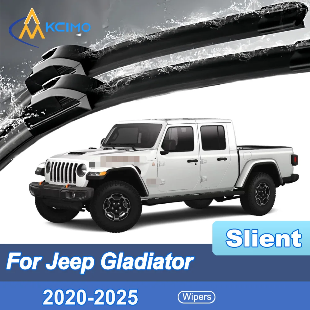 

2 Pack Silent Beam Wiper Blades For Jeep Gladiator JT 2020-2025 Noiseless All-Weather Design Windshield Rain Brush Accessories