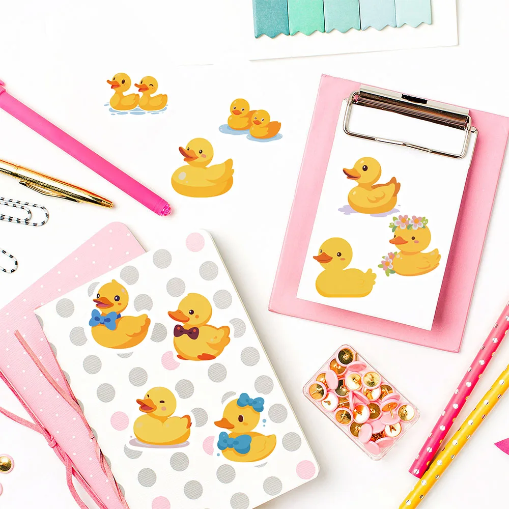 500PCS Nette Cartoon Ente Rolle Aufkleber Notebook Telefon Geburtstag Kaffee Skateboard Mode Laptop Gepäck Wasserdichte Dekoration ﻿ – Detail 6
