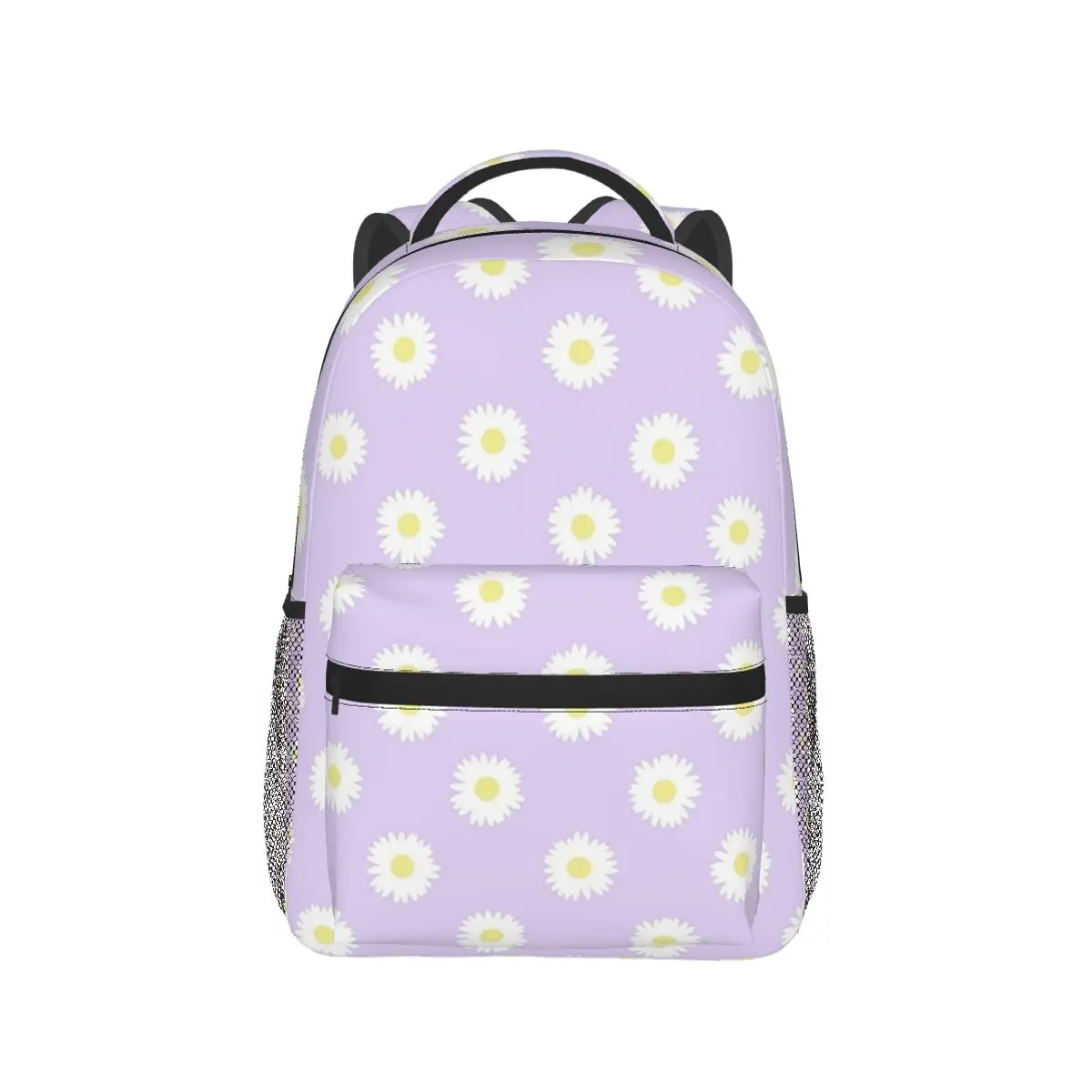 Daisy Purple Pastel Aesthetic Cute Daisies Flower Cottagecore Backpacks Boys Girls Bookbag School Bags Rucksack Shoulder Bag