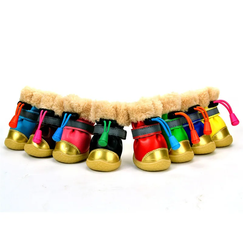 

Dog Warm and Waterproof Shoes, Autumn and Winter Leather Snow Boots, Pet Teddy Bear, Small Dog