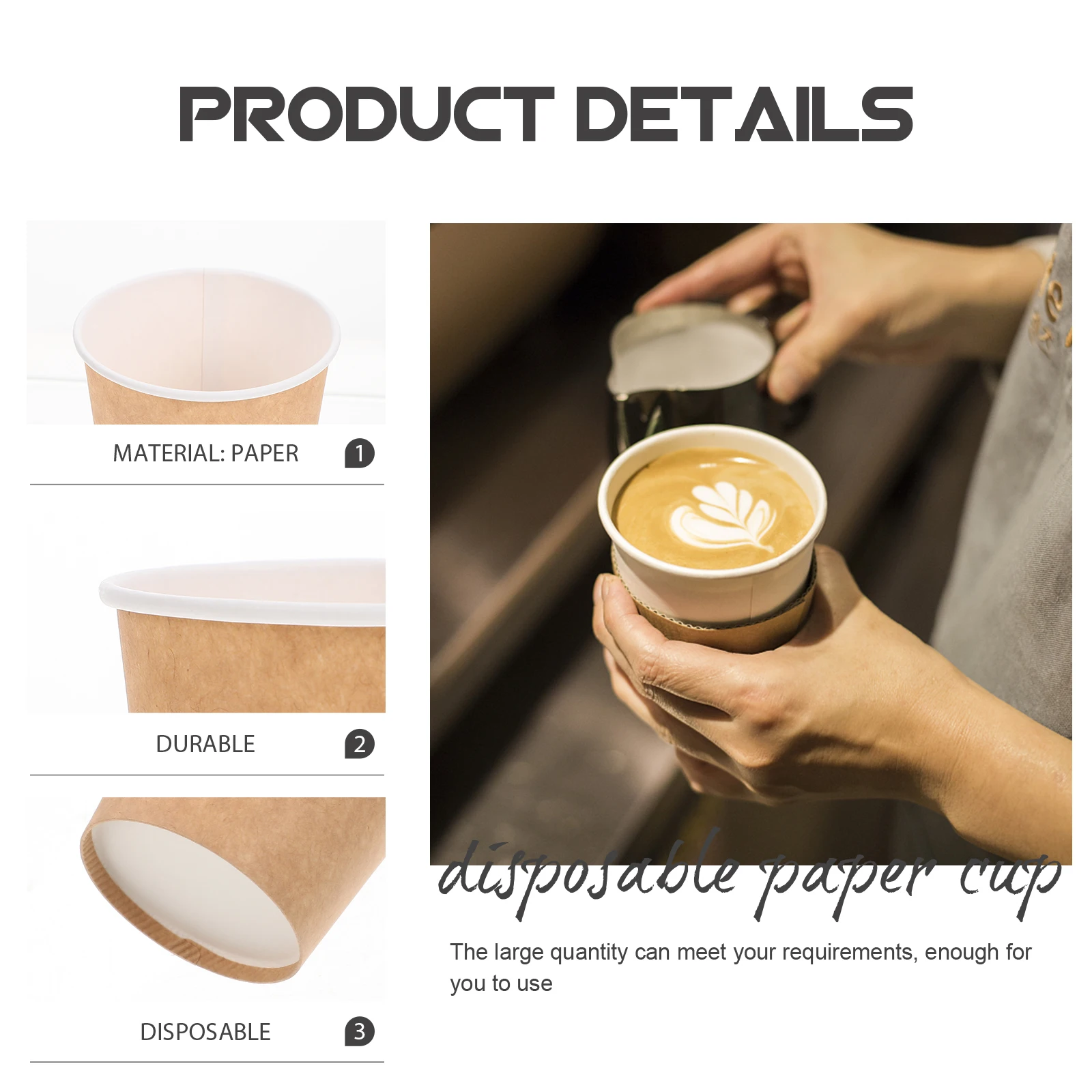 

50pcs Paper Office Water Cup Thicken Disposable Cups Party Beverage Cups Banquet Drinking Coffee Water Container