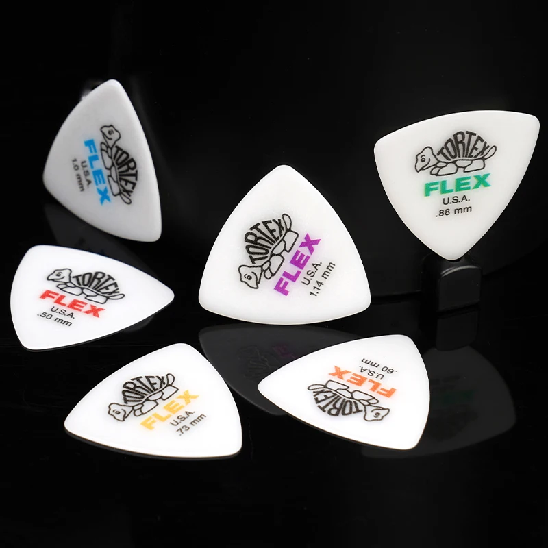 Dunlop Pick. 456R FLEX Tortex JAZZ 3 matte non-slip acoustic/electric guitar pick. Thickness: 0.50/0.60/0.73/0.88/1.00/1.14mm.