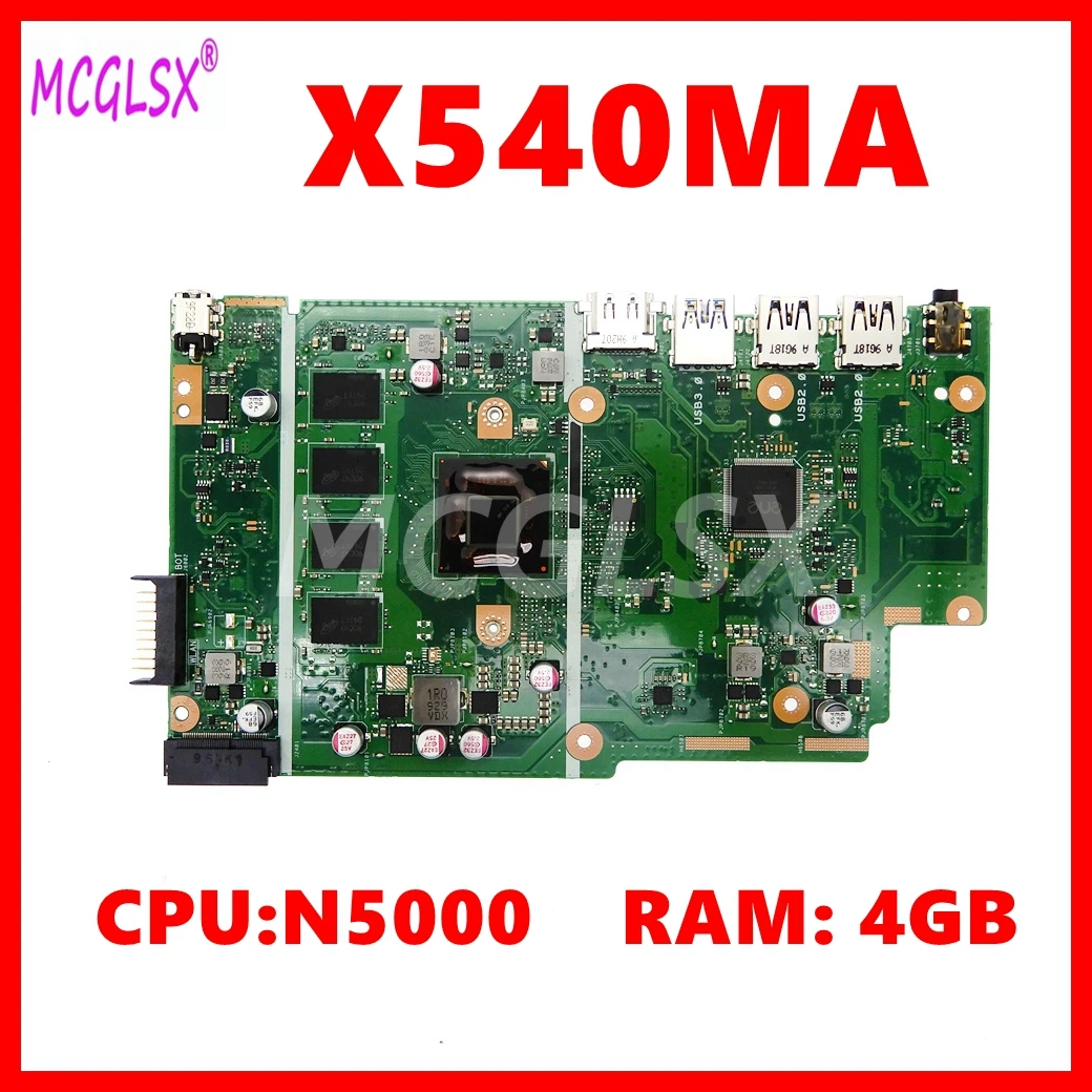 X540MA Notebook Mainboard For ASUS VivoBook X540M A540M X540MA X540MAR X540MAS Laptop Motherboard With N5000 CPU 4GB-RAM