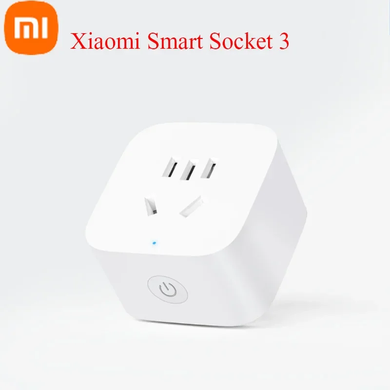 

Умная розетка Xiaomi Mijia 3, вилка с дистанционным управлением, голосовое управление, адаптер 10 А, WIFI, статистика мощности, локальное время, работа с приложением Mijia