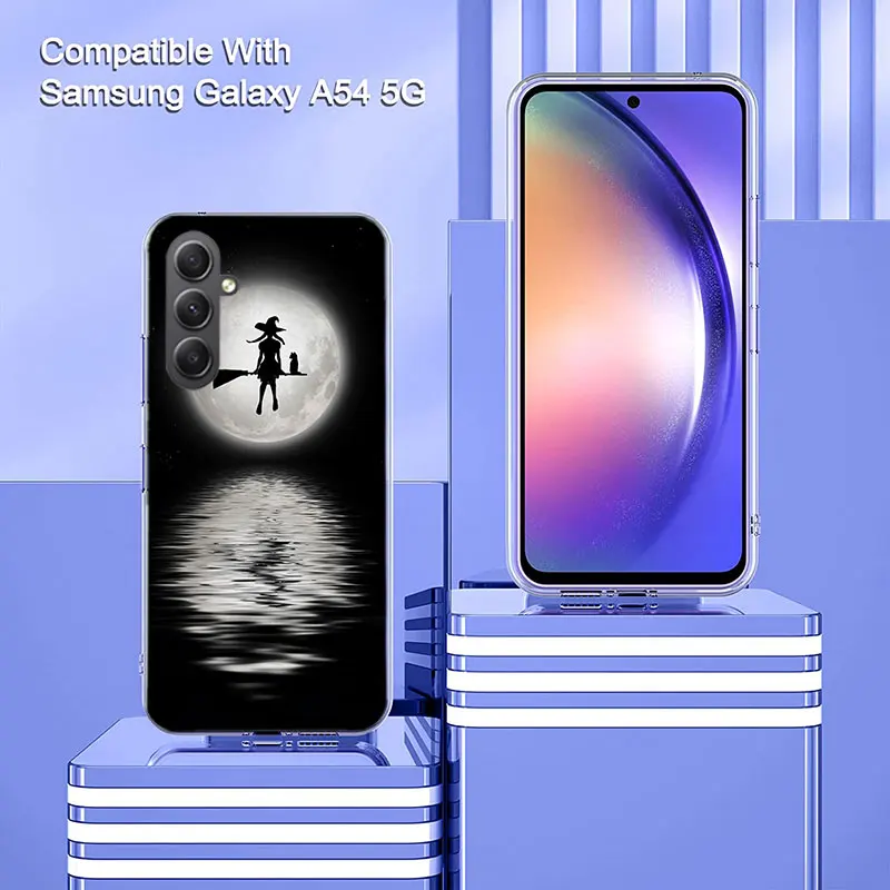 Witch Magic Case For Phone Samsung Galaxy A12 A22 A32 A52 A52S A13 A23 A33 A53 A14 A24 A34 A54 5G A73 A42 A9 A8 A7 A6 Plus Cover